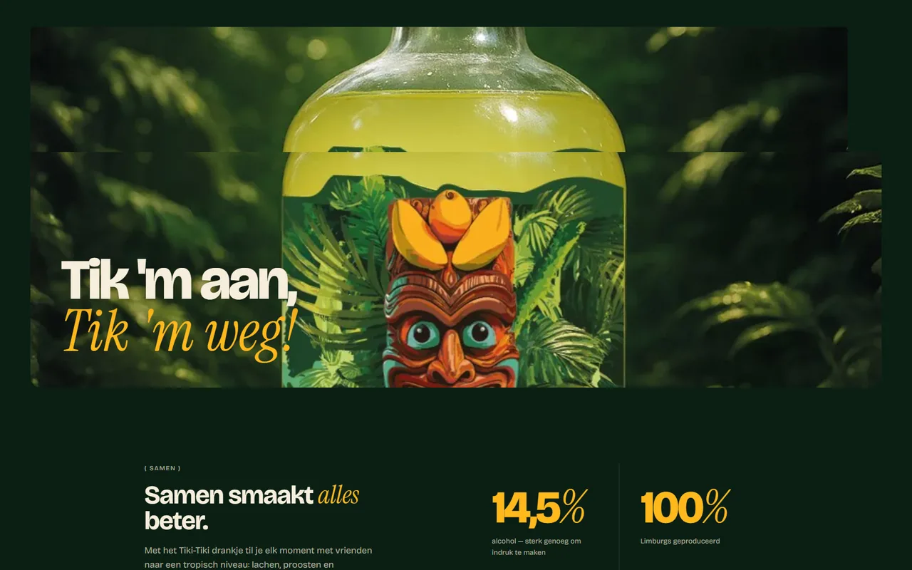Tiki-Tiki Spirit — website preview