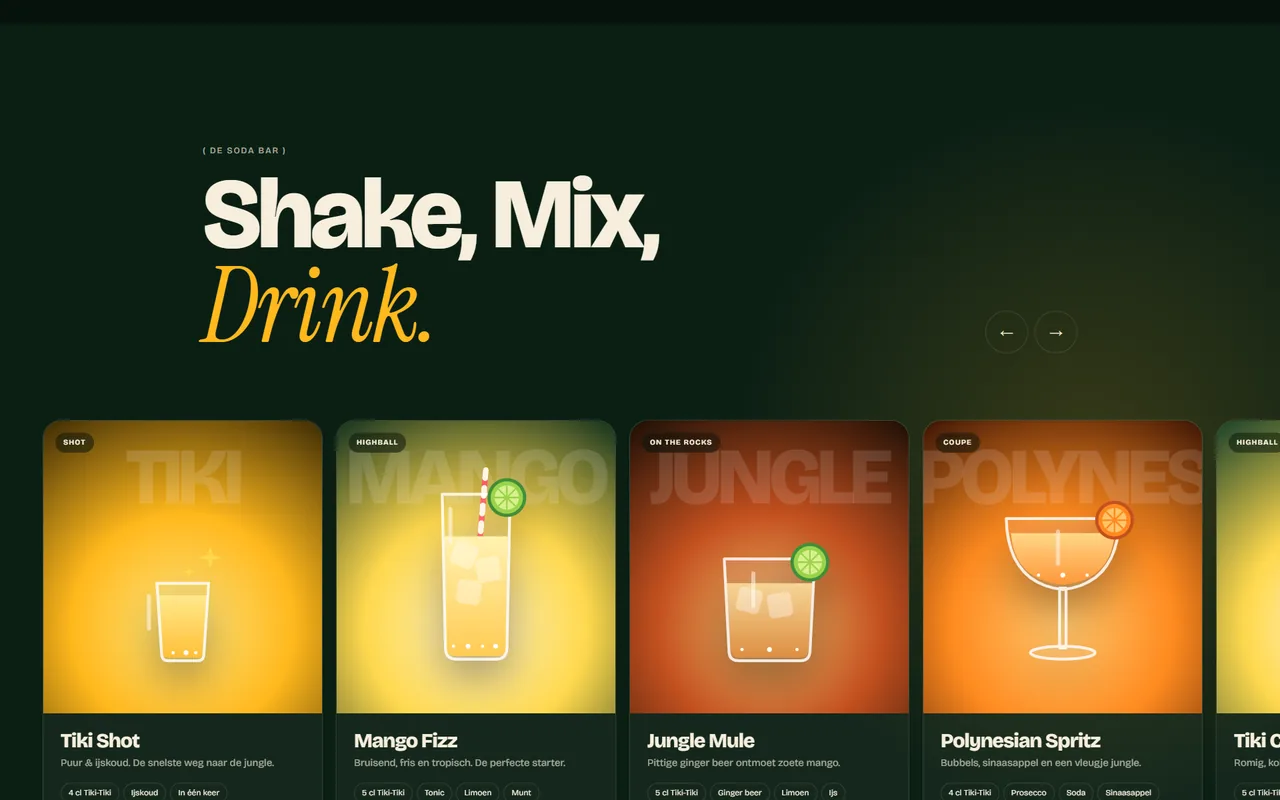 Tiki-Tiki Spirit — website preview
