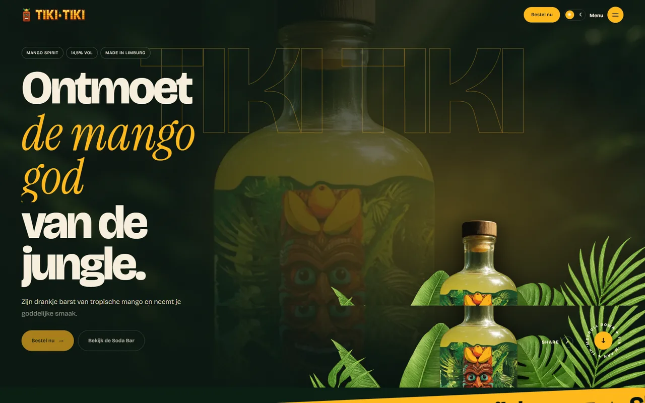 Tiki-Tiki Spirit — Website-Vorschau