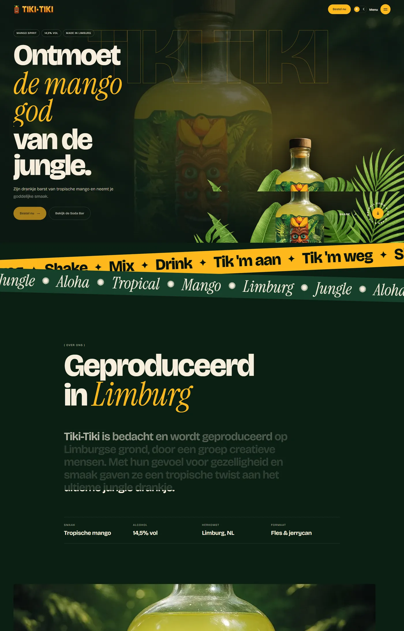 Tiki-Tiki Spirit — website preview
